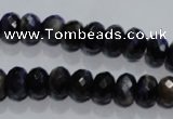 CTE940 15.5 inches 5*8mm faceted rondelle dyed blue tiger eye beads