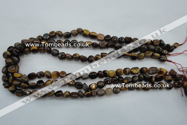 CTE96 15.5 inches 6*9mm nuggets yellow tiger eye beads wholesale