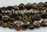 CTE97 15.5 inches 8*8mm heart yellow tiger eye beads wholesale