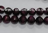 CTE971 15.5 inches 6mm faceted round dyed red tiger eye beads