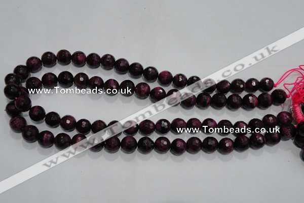 CTE971 15.5 inches 6mm faceted round dyed red tiger eye beads