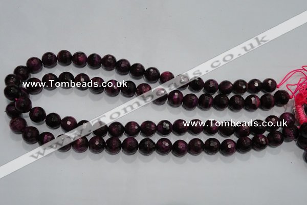 CTE972 15.5 inches 8mm faceted round dyed red tiger eye beads