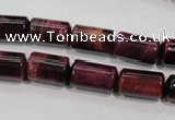 CTE989 15.5 inches 8*14mm tube dyed red tiger eye beads wholesale