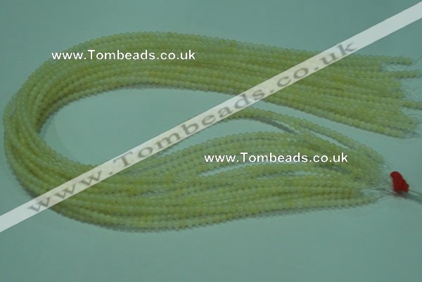 CTG05 15.5 inches 3mm round tiny yellow jade beads wholesale