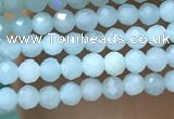 CTG1049 15.5 inches 2mm faceted round tiny amazonite beads