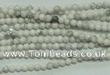 CTG105 15.5 inches 2mm round tiny white turquoise beads wholesale