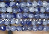 CTG1069 15.5 inches 2mm faceted round tiny blue spot stone beads