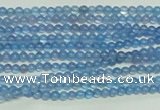 CTG107 15.5 inches 2mm round tiny blue agate beads wholesale