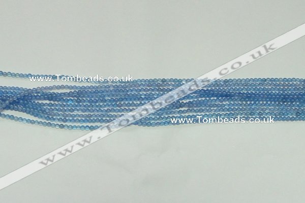 CTG107 15.5 inches 2mm round tiny blue agate beads wholesale