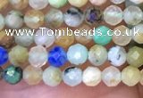 CTG1081 15.5 inches 2mm faceted round tiny chrysocolla beads