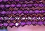 CTG1083 15.5 inches 2mm faceted round tiny purple garnet beads