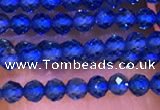 CTG1099 15.5 inches 2mm faceted round tiny quartz glass beads