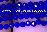 CTG1100 15.5 inches 2mm faceted round tiny quartz glass beads