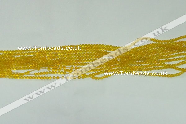 CTG111 15.5 inches 2mm round tiny yellow agate beads wholesale