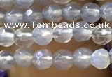 CTG1111 15.5 inches 3mm faceted round tiny grey agate beads