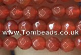 CTG1113 15.5 inches 3mm faceted round tiny red agate beads