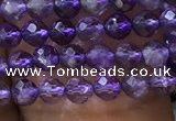 CTG1126 15.5 inches 3mm faceted round tiny amethyst beads