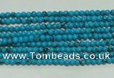 CTG114 15.5 inches 2mm round tiny blue turquoise beads wholesale