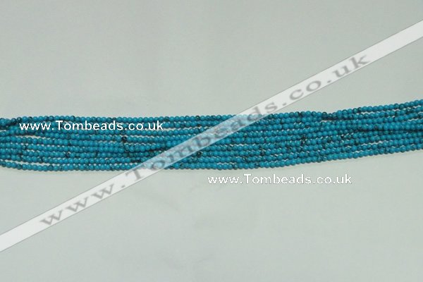 CTG114 15.5 inches 2mm round tiny blue turquoise beads wholesale