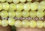 CTG1148 15.5 inches 3mm faceted round tiny lemon jade beads