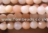 CTG1152 15.5 inches 3mm faceted round tiny pink aventurine beads