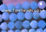 CTG1166 15.5 inches 3mm faceted round tiny amazonite beads