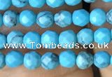 CTG1171 15.5 inches 3mm faceted round tiny turquoise beads