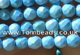 CTG1174 15.5 inches 3mm faceted round tiny turquoise beads