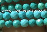 CTG1176 15.5 inches 3mm faceted round tiny turquoise beads