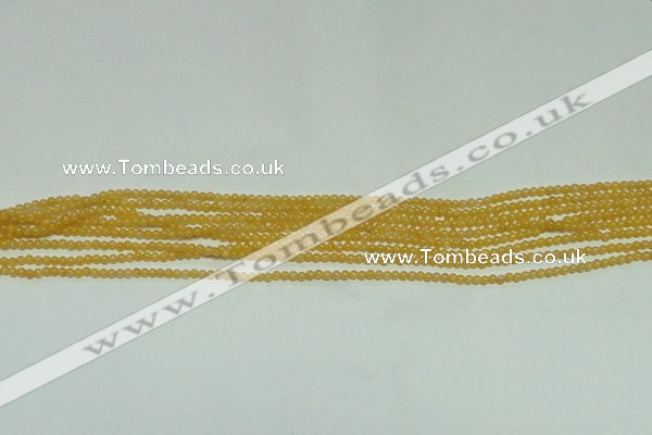 CTG118 15.5 inches 2mm round tiny yellow jade beads wholesale