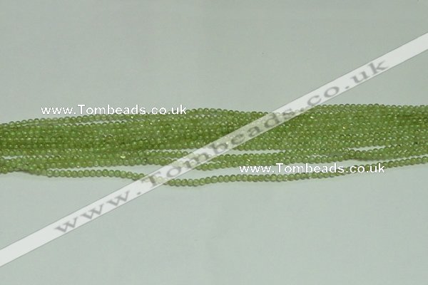 CTG119 15.5 inches 2mm round tiny peridot gemstone beads wholesale