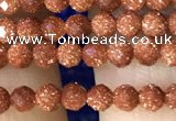 CTG1190 15.5 inches 3mm faceted round goldstone beads wholesale