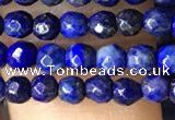 CTG1194 15.5 inches 3mm faceted round tiny dyed lapis lazuli beads