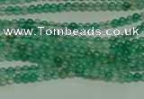 CTG122 15.5 inches 2mm round tiny green agate beads wholesale