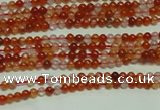 CTG123 15.5 inches 2mm round grade A tiny red agate beads wholesale