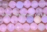 CTG1301 15.5 inches 3mm faceted round morganite gemstone beads