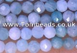 CTG1308 15.5 inches 3mm faceted round amazonite beads wholesale