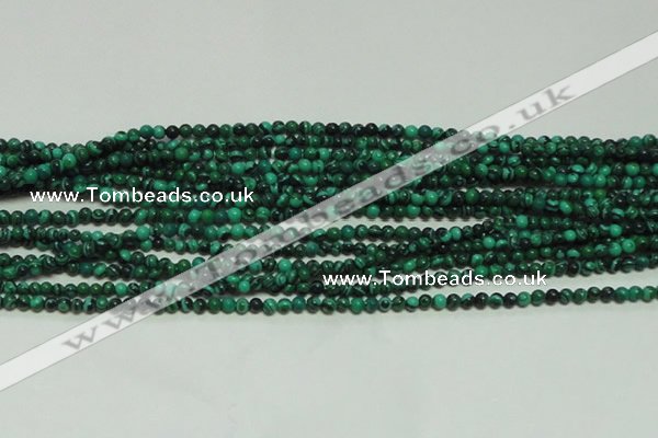 CTG132 15.5 inches 3mm round tiny synthetic malachite beads wholesale