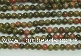 CTG134 15.5 inches 3mm round tiny unakite gemstone beads wholesale