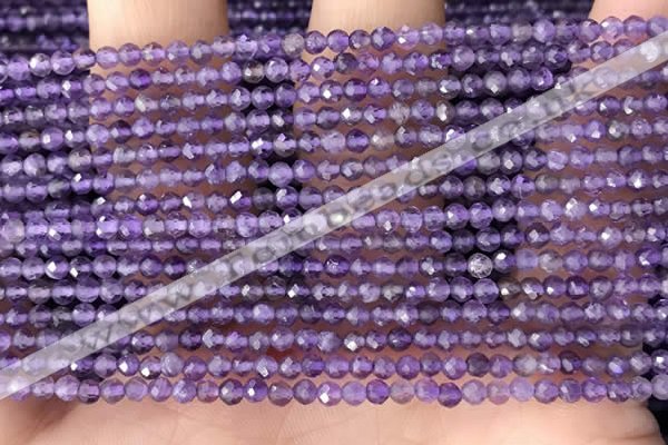 CTG1341 15.5 inches 2mm faceted round amethyst gemstone beads