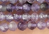 CTG1343 15.5 inches 4mm faceted round amethyst beads wholesale