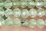 CTG1348 15.5 inches 4mm faceted round prehnite beads wholesale