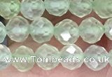 CTG1349 15.5 inches 5mm faceted round prehnite beads wholesale