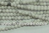 CTG135 15.5 inches 3mm round tiny white turquoise beads wholesale