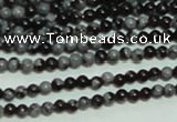 CTG136 15.5 inches 3mm round tiny snowflake obsidian beads wholesale