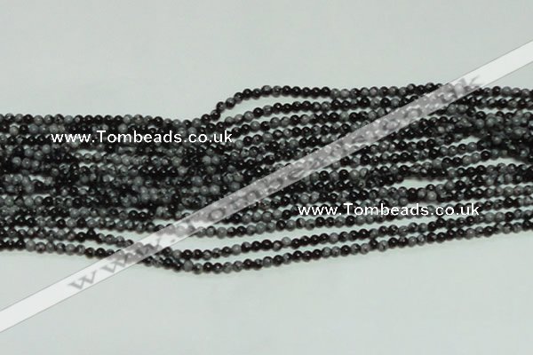 CTG136 15.5 inches 3mm round tiny snowflake obsidian beads wholesale