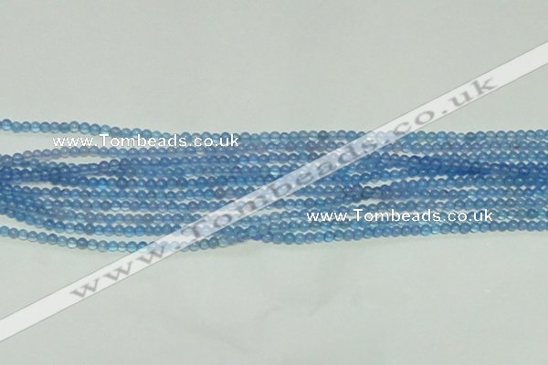 CTG137 15.5 inches 3mm round tiny blue agate beads wholesale