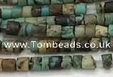 CTG1373 15.5 inches 2*2mm heishi tiny green turquoise beads