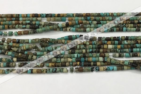 CTG1373 15.5 inches 2*2mm heishi tiny green turquoise beads