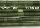 CTG1374 15.5 inches 1.5*2.5mm tube tiny green jade beads